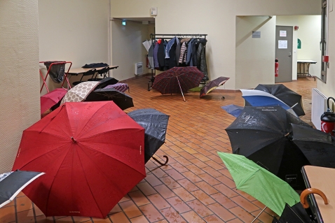 L'affluence malgré la pluie