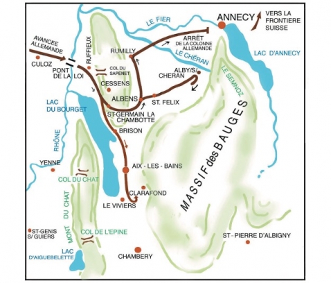 L'avancée allemande vers Annecy