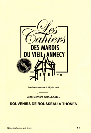 cahier des mardi souvenir de rousseau à thônes